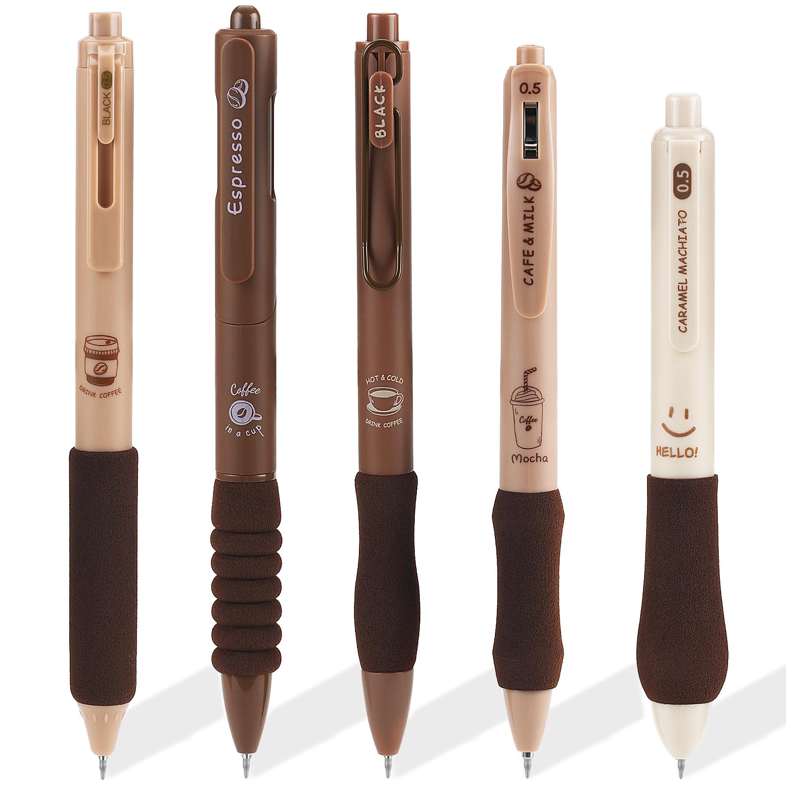 ペンペン PEN PEN とても可愛いミニ人形セット❤︎ペンギンビンテージ Amazon | コーヒーペン 5本 ゲル かわいいブラウンペンセット ブラック